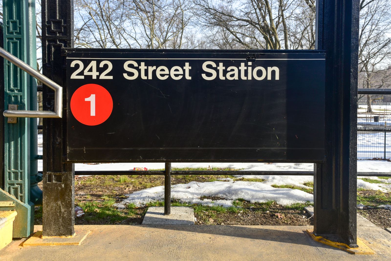 MTA 242 Street Station Van Cortlandt Park in the New York City Subway System It is the terminus of the 1