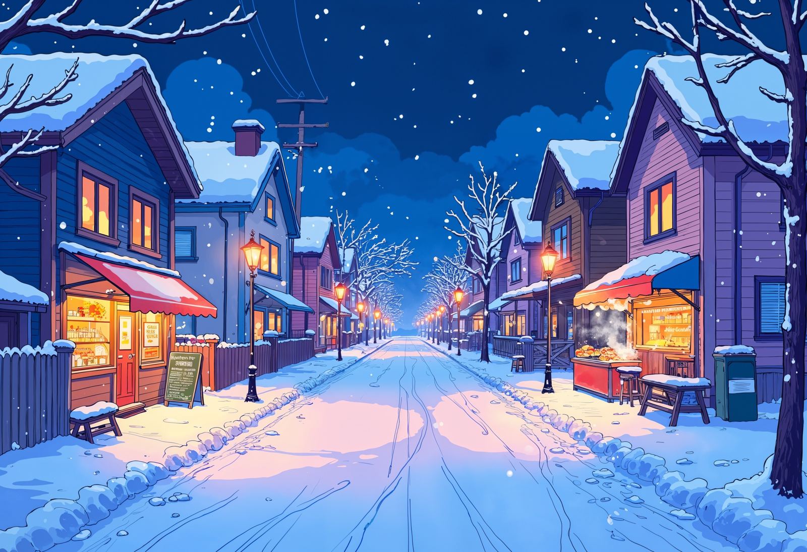 Winter street scene