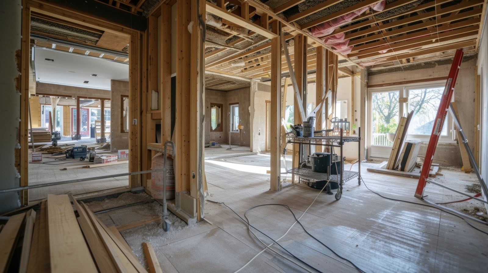 In the midst of a wholehome renovation a general contractor is in constant communication with all